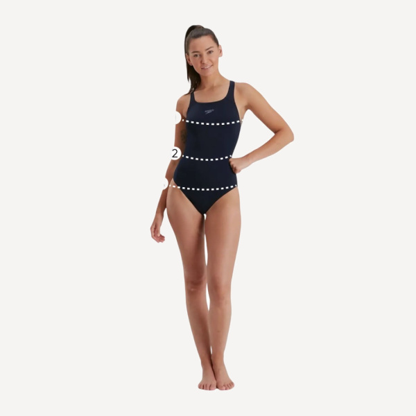 Купальник Speedo Club Training Printed Leaderback (Женский; 40 (52); черный/мультиколор)